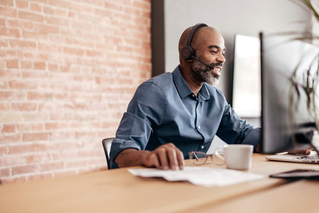 Jabra Evolve 65 Third Edition Headset in Verwendung Banner